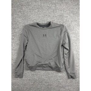 Under Armour Rival Terry Crop Sweatshirt Womens S Loose Fit Crewneck Pullover